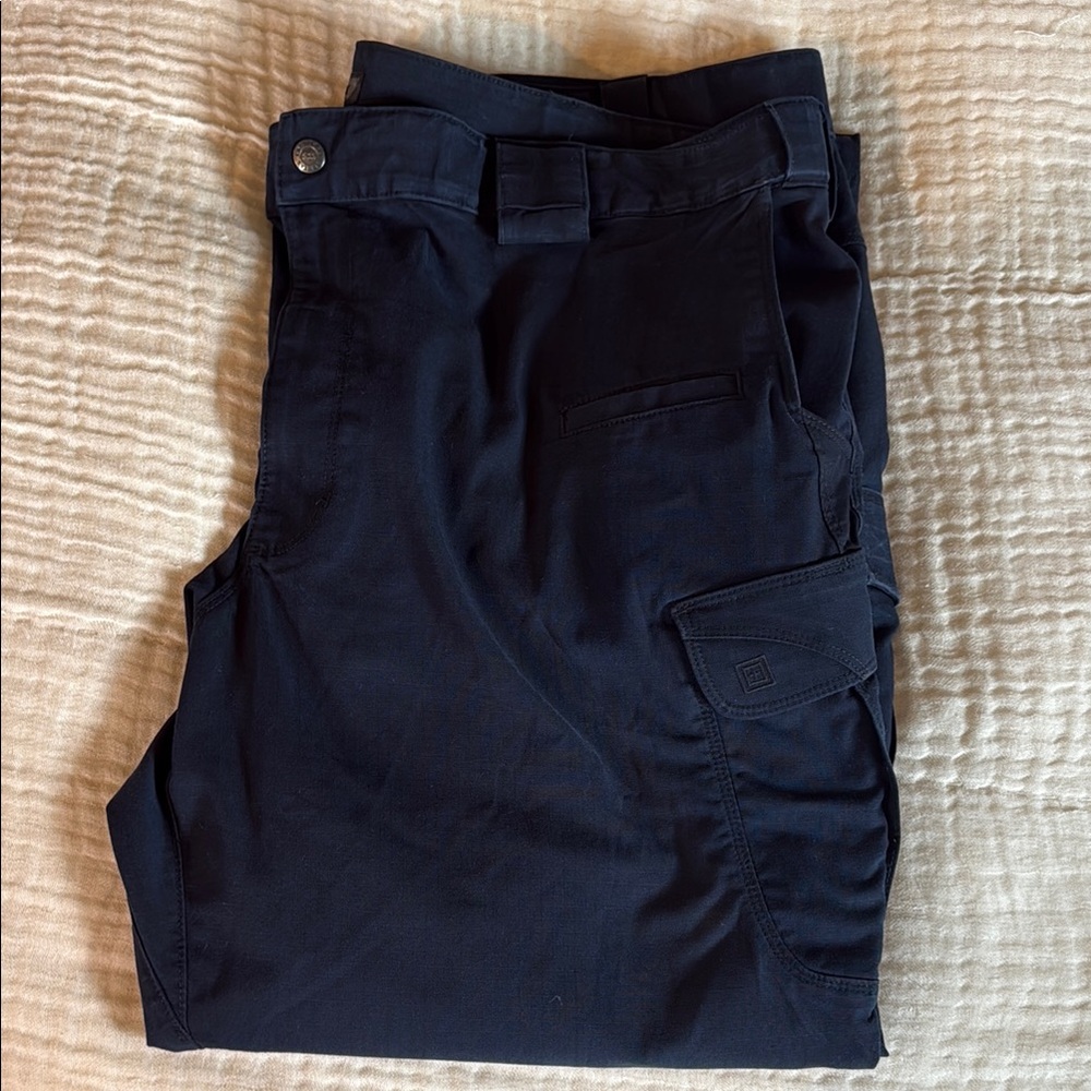 5.11 Tactical cargo uniform pants in size 48x32. Navy blue.